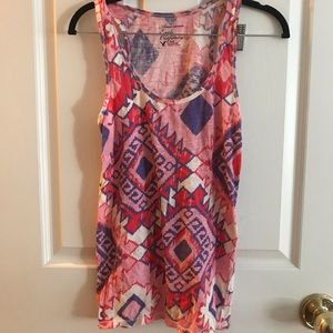 Aztec print tank